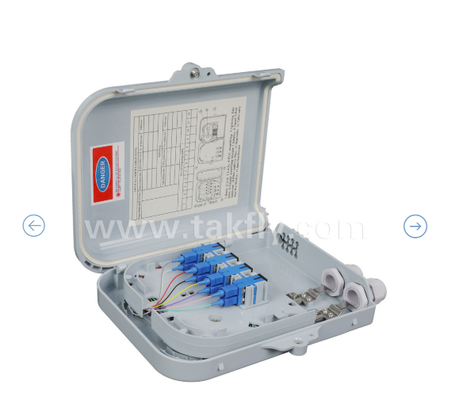 FTKS-1805-8E 8 PCS SC/UPC SM SX adaptörü ve tamamen yüklü bir pigtail ile bitiş kutusu