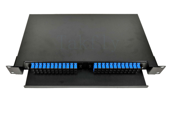 1U 48F Rack Mount Fiber ODF ️ Kaydırılabilir çekmece, SC adaptörü uyumlu