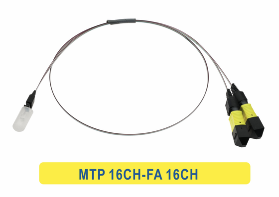 16CH MTP/MPO'dan 16CH FA Fiber Array Data Center/CPO için Fiber Optic Patchcord Kablosu