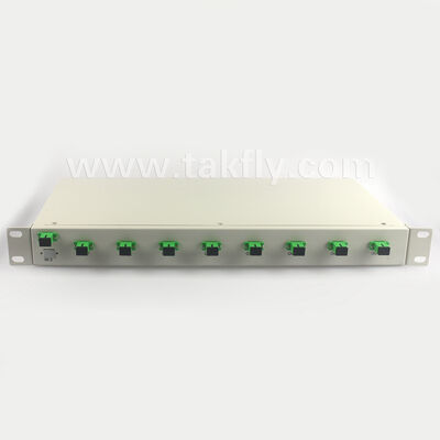 1U Rack Mount PLC Splitter, yüksek tekdüzelik, tam dalga boyu desteği ve ters işlem yeteneği ile