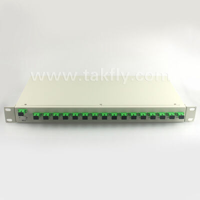 1U Rack Mount PLC Splitter, yüksek tekdüzelik, tam dalga boyu desteği ve ters işlem yeteneği ile
