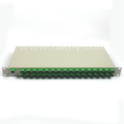 1U Rack Mount PLC Splitter, yüksek tekdüzelik, tam dalga boyu desteği ve ters işlem yeteneği ile