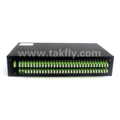 1×128 Yüksek Port Sayımı PLC Splitter Rack Mount Patch Panel Ultra Yüksek yoğunluklu FTTX Dağıtım