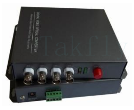 4CH Dijital Video Optik Dönüştürücü    2 Video + 1-2 RS485 Tek Fiber Üzerine Veri