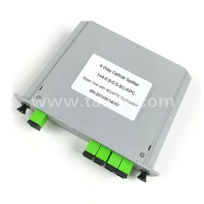 LGX Box PLC Splitter 1×2'den 2×64'e kadar standartlanmış ayak izi, SC/LC bağlantıları ile uyumludur