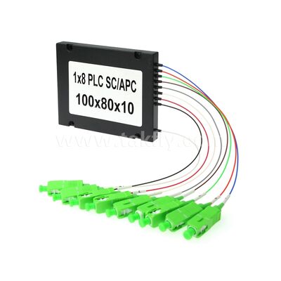 PLC Fiber Splitter, PON Ağlarında Optik Sinyal Koplama ve Dağıtım için 900μm ABS Kutusu, SM G657A1, SC/APC