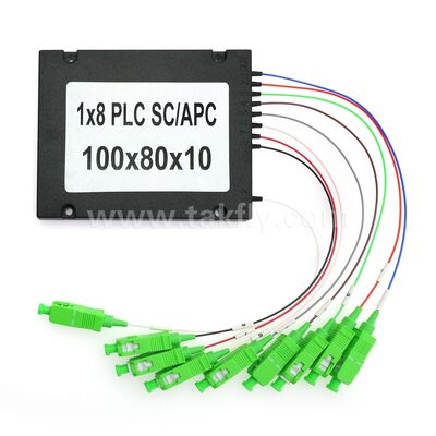 PLC Fiber Splitter, PON Ağlarında Optik Sinyal Koplama ve Dağıtım için 900μm ABS Kutusu, SM G657A1, SC/APC