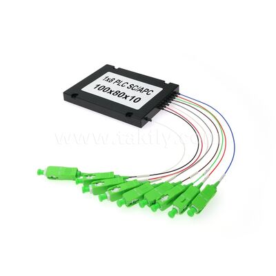 PLC Fiber Splitter, PON Ağlarında Optik Sinyal Koplama ve Dağıtım için 900μm ABS Kutusu, SM G657A1, SC/APC