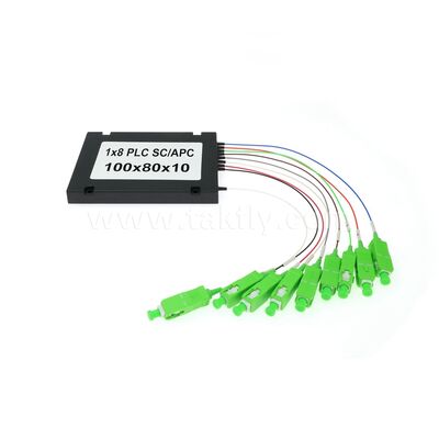 PLC Fiber Splitter, PON Ağlarında Optik Sinyal Koplama ve Dağıtım için 900μm ABS Kutusu, SM G657A1, SC/APC