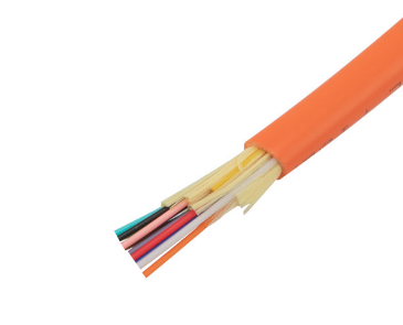 Kapalı açılış optik kablosu 4 ila 48 çekirdek, sıkı tampon, FRP Merkezi Gücü, LSZH / PVC kablosu