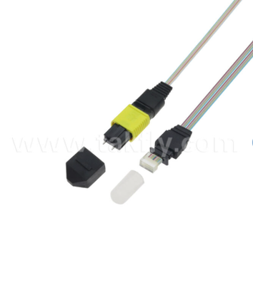 MTP-16CH-FA Fiber Dizi Düzeneği - Yüksek Hızlı Optik Alıcı-Vericiler ve CPO/Veri Merkezi Uygulamaları için 16 Kanallı V-Groove Fiber Dizisine MTP Konektörü, Düşük Ekleme Kaybı