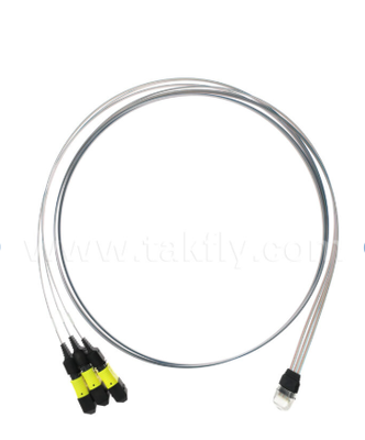 MTP 12CH×3'ten 36 Kanal Fiber Array Montajı 3×12CH MTP Konektörleri 36CH V-Groove FAU'ya, Düşük Giriş Kaybı, 1.6T Optik Alıcılar ve Ortak Paketlenmiş Optikler (CPO) için
