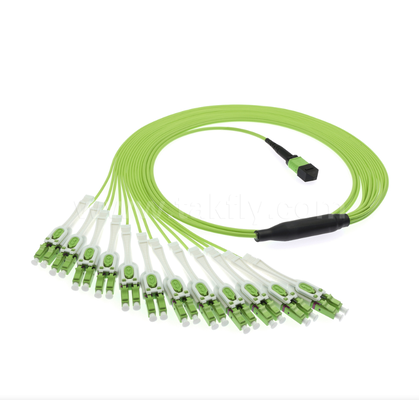 MPO/MTP'den LC Uniboot Breakout Patch Cord'e OM5 Multimode, 1×24, Yüksek yoğunluklu Veri Merkezi ve 40G/100G/400G Uygulamaları için Uzay tasarrufu yapan Uniboot LC Bağlantıları