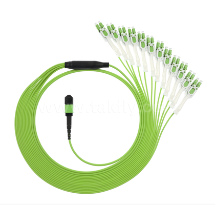 MPO/MTP'den LC Uniboot Breakout Patch Cord'e OM5 Multimode, 1×24, Yüksek yoğunluklu Veri Merkezi ve 40G/100G/400G Uygulamaları için Uzay tasarrufu yapan Uniboot LC Bağlantıları