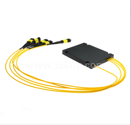 1×4 MPO/MTP SM PLC Ayırıcı – Tek Mod, 1×4 Yapılandırma, MPO Girişinden MPO Çıkışına, Düşük Ekleme Kaybı (≤7,2dB), Yüksek Yoğunluklu Veri Merkezi Kablolaması, Önceden Sonlandırılmış Sistemler ve FTTx Dağıtımı için