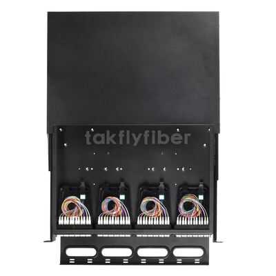 Takfly 1U/2U Sliding Patch Panel – High-Density Plug-and-Play MTP/MPO to LC Cassette for Up to 192 Fibers