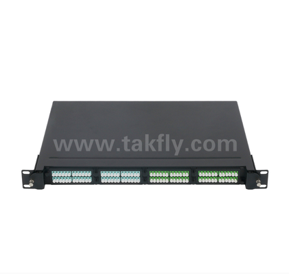 1U 19" MPO/MTP Yüksek yoğunluklu yama paneli 4 kaset yuvası, raf montajı