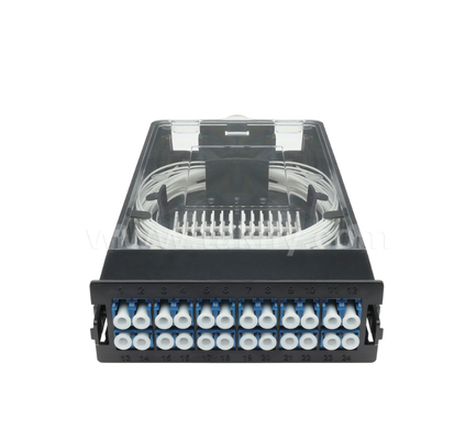 Önceden sonlandırılmış kaset modülü TK-HRM-04, 12C/24C, çift mod: LC Pigtail Fusion veya MPO-LC Kaset Yönetimi, Veri Merkezi Kablolama için Plug-and-Play