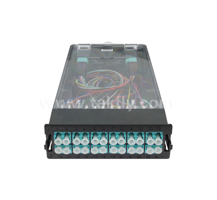 Önceden sonlandırılmış kaset modülü TK-HRM-04, 12C/24C, çift mod: LC Pigtail Fusion veya MPO-LC Kaset Yönetimi, Veri Merkezi Kablolama için Plug-and-Play