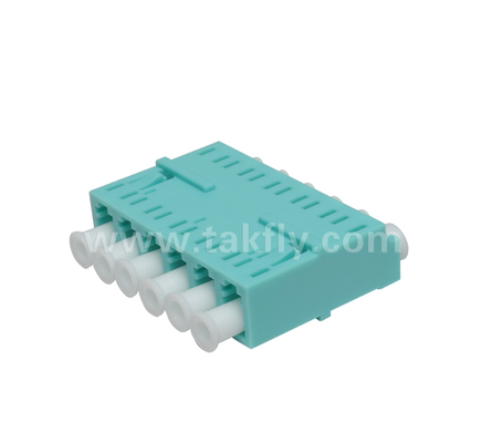LC 6 Yollu Adaptör – 6'sı 1 arada LC Dubleks, Yüksek Yoğunluklu Fiber Adaptör, Veri Merkezi ve FTTx Yüksek Yoğunluklu Yama için Düşük Ekleme Kaybı