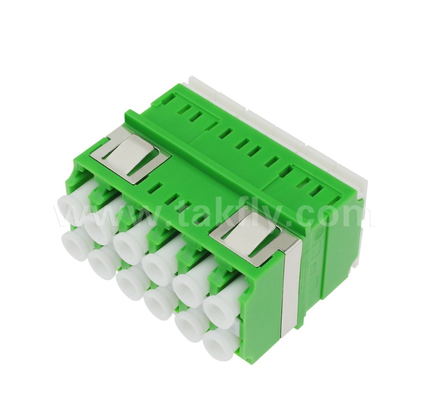 12-Port Yüksek yoğunluklu LC-LC Adaptörü 12 çekirdekli, çok kanallı veri aktarımı, düşük ekleme kaybı, Veri Merkezi ve Yüksek Hızlı Fiber Ağları için
