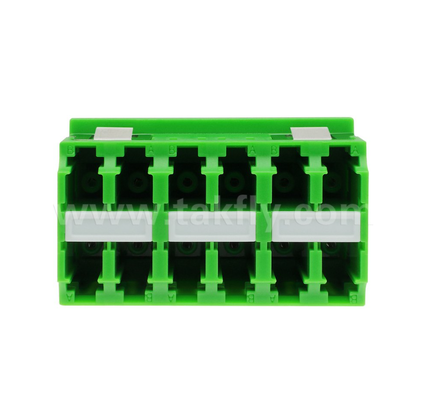 12-Port Yüksek yoğunluklu LC-LC Adaptörü 12 çekirdekli, çok kanallı veri aktarımı, düşük ekleme kaybı, Veri Merkezi ve Yüksek Hızlı Fiber Ağları için