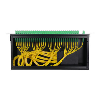 FTTx Veri Merkezi için OEM 1U 19 Inç 2x64 Raf Montajlı LC Fiber Optik PLC Ayırıcı