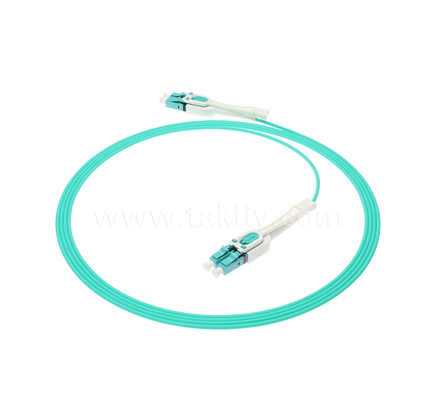 LC Push-Pull Uniboot Fiber Optic Patch Kablosu, Yüksek yoğunluklu montaj ve veri merkezi uygulamaları için bir tüplü iki çekirdekli, kutupluk değişken