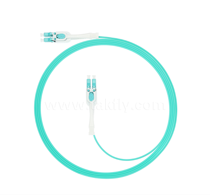 LC Push-Pull Uniboot Fiber Optic Patch Kablosu, Yüksek yoğunluklu montaj ve veri merkezi uygulamaları için bir tüplü iki çekirdekli, kutupluk değişken