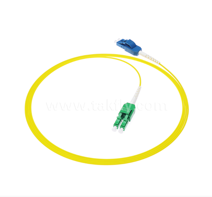 LC Uniboot Fiber Optic Patch Cord 1 tüplü 2 çekirdekli, kutup değişkenliği, sarı, kablo hacminin yarısını azaltır