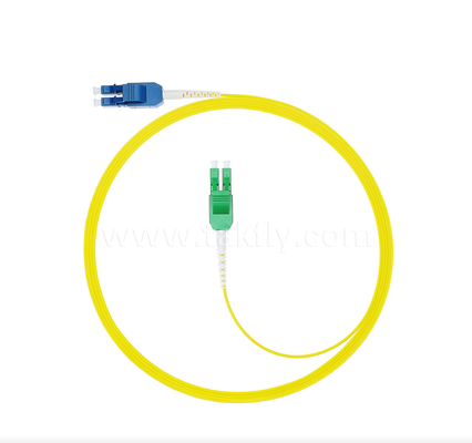 LC Uniboot Fiber Optic Patch Cord 1 tüplü 2 çekirdekli, kutup değişkenliği, sarı, kablo hacminin yarısını azaltır