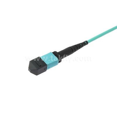 Veri Merkezi AI Telekom Kablolaması için MPO MTP Patchcord Çok Modlu OM3 Ana Kablo 12F Fiber Optik