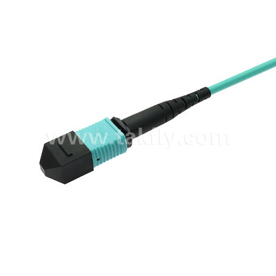Veri Merkezi AI Telekom Kablolaması için MPO MTP Patchcord MM OM3 Ana Kablo 12F Fiber Optik