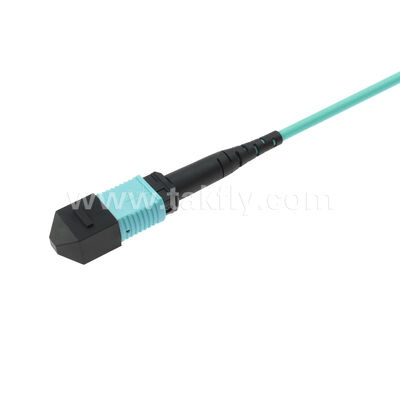 Veri Merkezi AI Telekom Kablolaması için MPO MTP Patchcord MM OM3 Ana Kablo 12F Fiber Optik