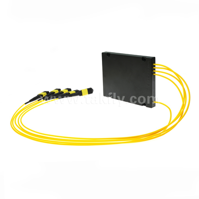 MPO/MTP Fanout Kablo PLC Splitter 1x4 Veri Merkezi FTTX için Tek Modlu Fiber Optik