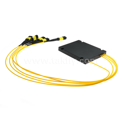 MPO/MTP Fanout Kablo PLC Splitter 1x4 Veri Merkezi FTTX için Tek Modlu Fiber Optik