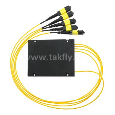 MPO/MTP Fanout Kablo PLC Splitter 1x4 Veri Merkezi FTTX için Tek Modlu Fiber Optik