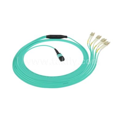 MPO/MTP-LC Breakout Patchcord Veri Merkezi AI Kablolama FTTx için Fiber Optic Kablo