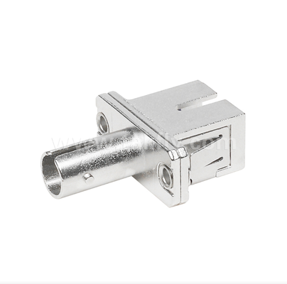 ST-SC Hybrid Adapter – Simplex, Metal Housing, Female-Female, for ST to SC Connector Interconnection