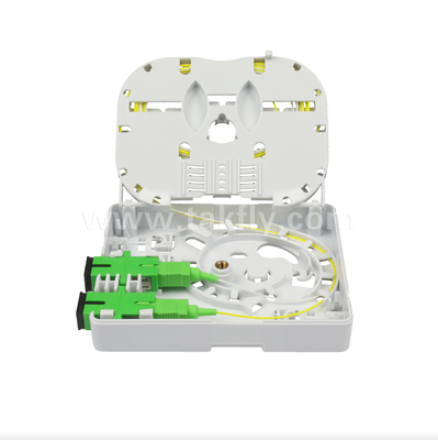 TKS-1806-02E 2-Port Duvar Montaj Kutusu FTTH için Mekanik Koruma ve Fiber Yönetimi