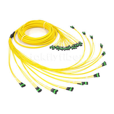 Yüksek yoğunluklu Optik Ağ Özel 12F MPO Kök Kablo, 12-576 Fiber, Tek Mod (OS2), 0.35dB Max