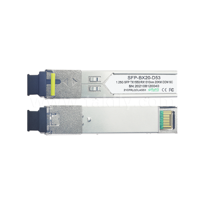 TK-B3512-3SCD20 SFP Bi-Directional Transceiver – 1.25Gbps, 20km, SC Interface, Single-Fiber Bidirectional for Gigabit Ethernet & Fibre Channel