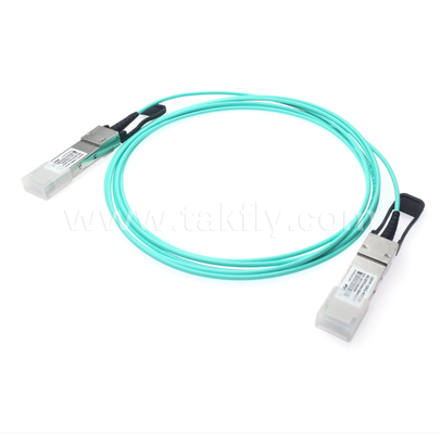 100G QSFP28 Aktif Optik Kablo (AOC) 4×25G, 104Gbps'e kadar, 3-70m, VCSEL Dizisi, Düşük Güç <3.5W, QSFP28'den QSFP28'e