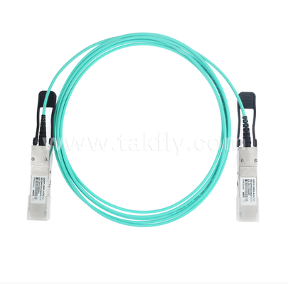 100G QSFP28 Aktif Optik Kablo (AOC) 4×25G, 104Gbps'e kadar, 3-70m, VCSEL Dizisi, Düşük Güç <3.5W, QSFP28'den QSFP28'e