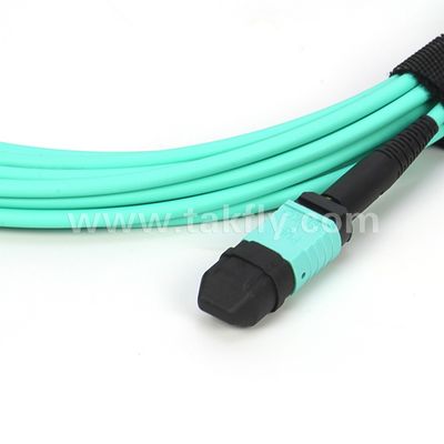 Veri Merkezi Uygulamaları için Çok Modlu Fiber Optic Kablo 12/24 Çekirdek Mpo Mtp Om3