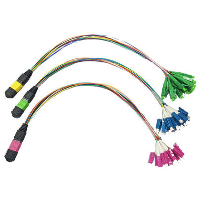 Mini 0.9mm kablo MPO MTP - LC SM mtp 12 fiber konektör optik kablo