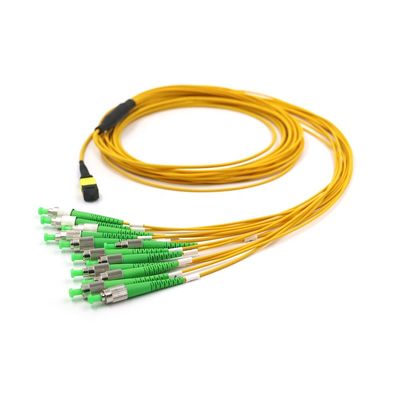 FC to MPO MTP G657A1 12 Fiber Mpo Breakout Kablo 0.3dB Düşük Ekleme Kaybı