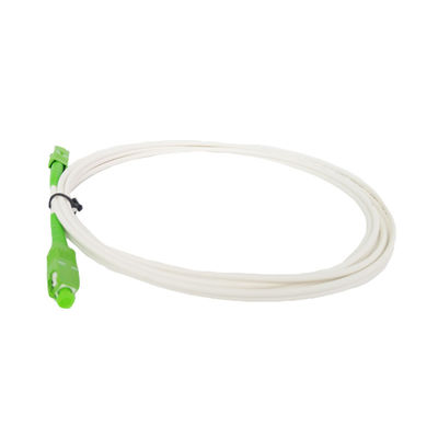 PVC Beyaz Fiber Optik Patchcord G657B3 Bükülme Önleyici SC Tek Modlu Fiber Optik Kablo