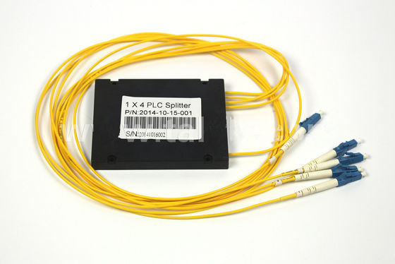 ABS 1 x 4 LC UPC SM Fiber Optik PLC Ayırıcı G657A1 2.0mm LSZH Fiber Kablo