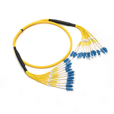LC-LC / SC-SC SM MM Fiber Optik Patchcord 12 Çekirdekli Breakout Fiber Kablo